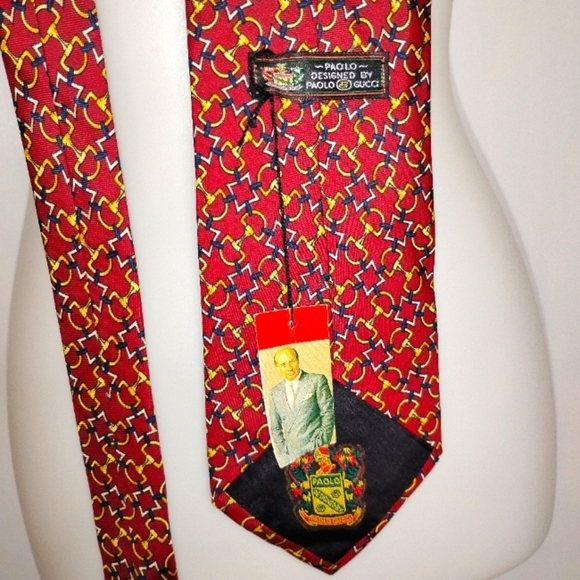 VINTAGE PAOLO GUCCI SILK TIE NWT - Picture 1 of 9